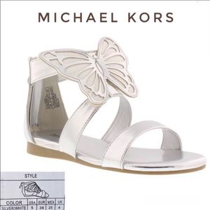 Michael Kors Girl Tilly Skim Butterfly Sandals Sz4